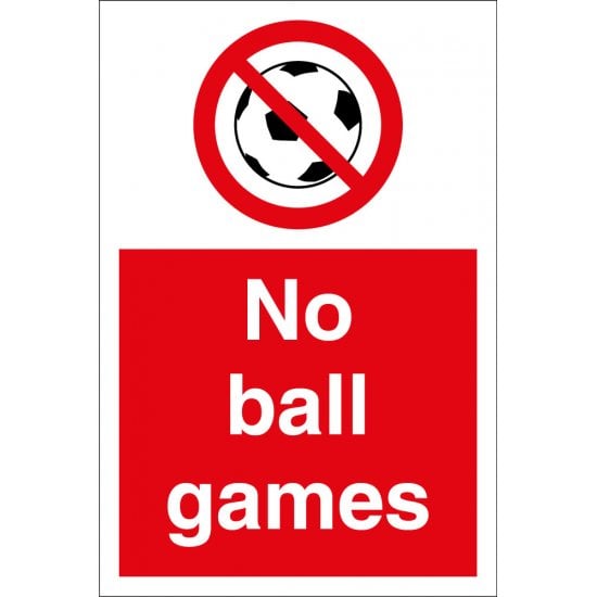 No Ball Games Signs