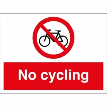 No Cycling Signs