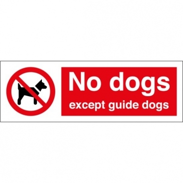 Size: 600mm x 200mm No Dogs Signs