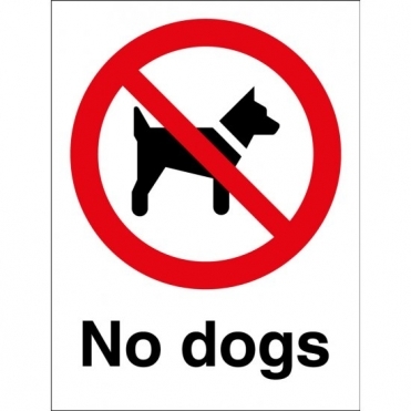 No Dogs Signs