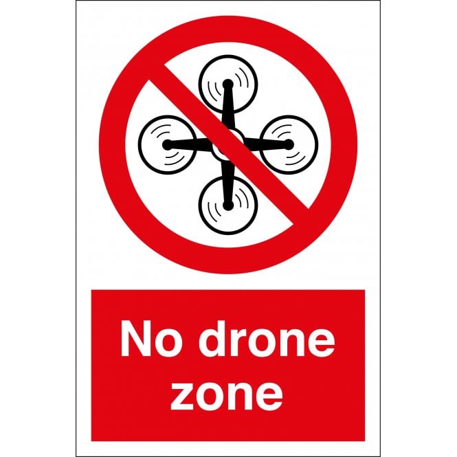 No Drone Zone Sign