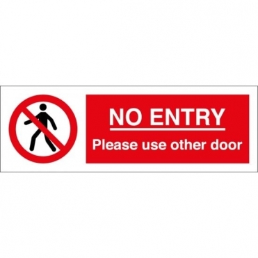 Size: 300mm x 100mm Key Signs No Pedestrian Access Signs