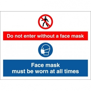 No Face Mask No Entry Signs
