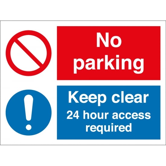 No Parking 24 Hour Access Required Signs