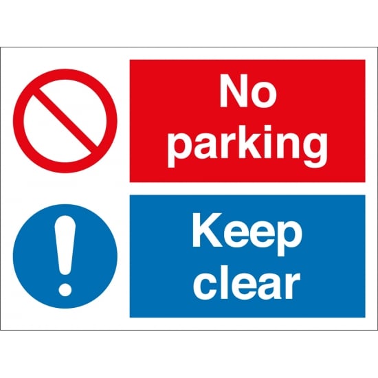 No Parking Keep Clear Signs