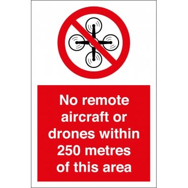 No Remote Aircraft Or Drones Sign