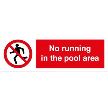 Size: 300mm x 100mm Prohibition Water Safety Signs
