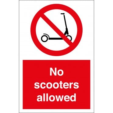 No Scooters Allowed Sign