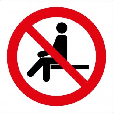 No Sitting Sign