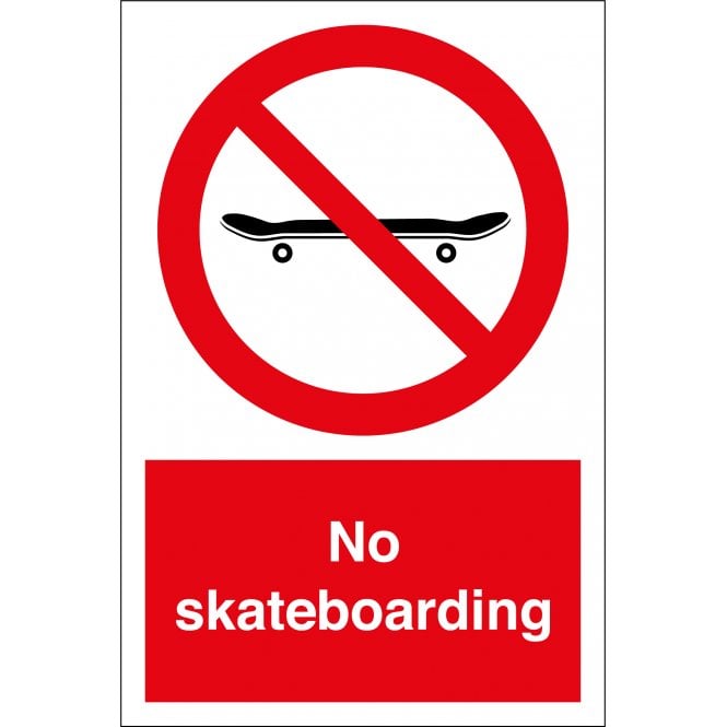 No Skateboarding Sign