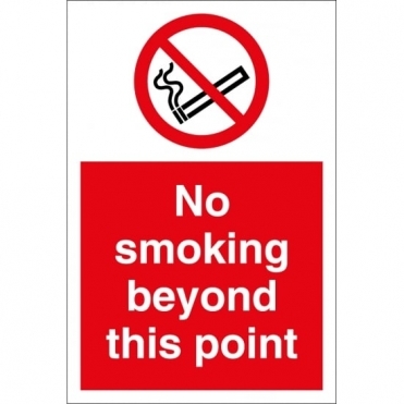 No Smoking Beyond This Point Signs