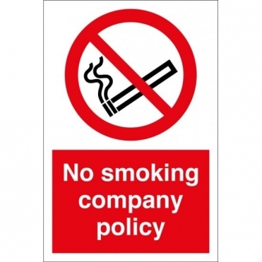 No Smoking Company Policy Signs
