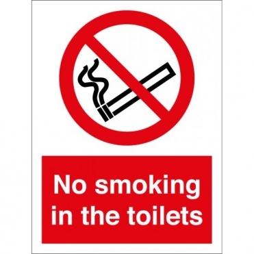 No Smoking In The Toilets Signs