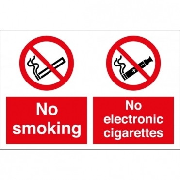 No Smoking No Electronic Cigarettes Signs