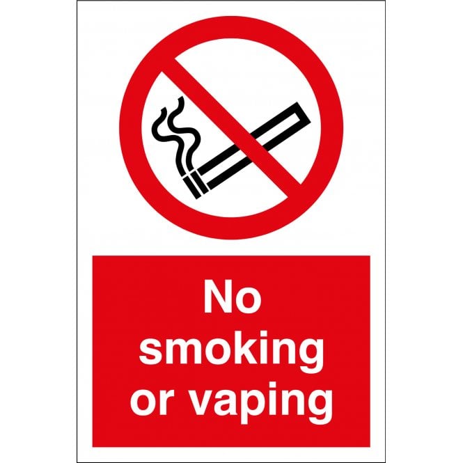 No Smoking Or Vaping Sign