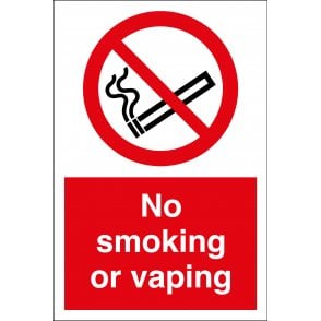 No Smoking Or Vaping Sign