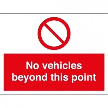 No Vehicles Beyond This Point Signs