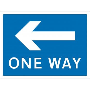 One Way Arrow Left Sign