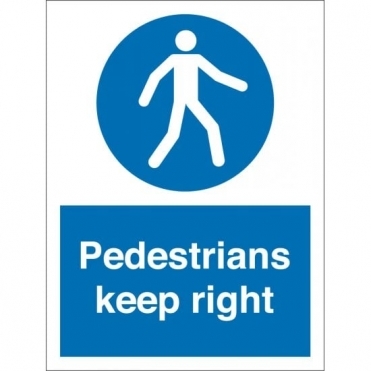 Pedestrians Keep Right Signs