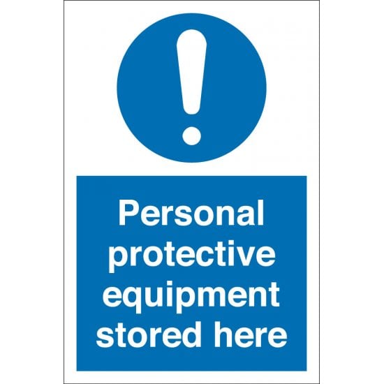 Personal Protective Equipment Stored Here Signs