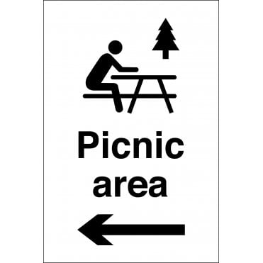 Picnic Area Arrow Left Sign