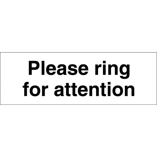 Please Ring For Attention Signs