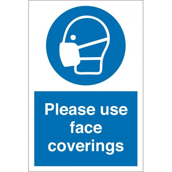 Please Use Face Coverings Signs