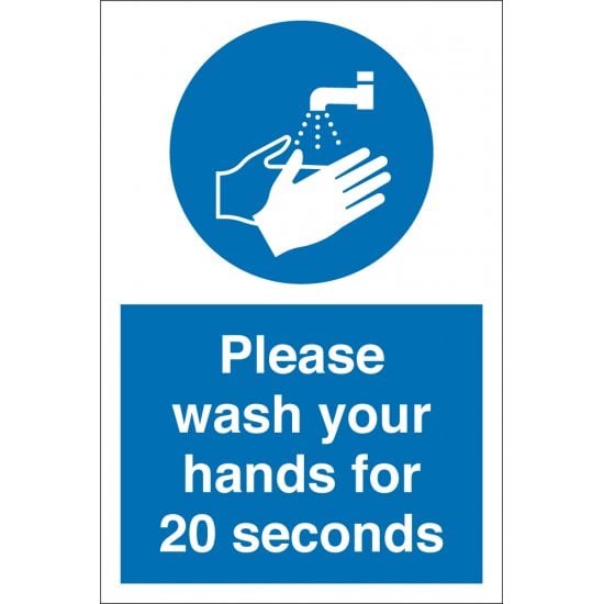 Please Wash Your Hands For 20 Seconds Signs