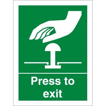 Press To Exit Signs