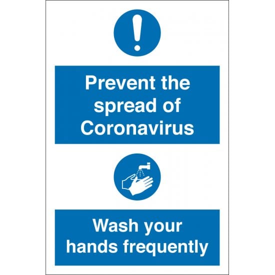 Prevent The Spread Wash Hands Frequently Signs