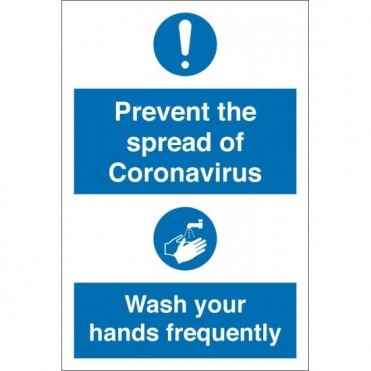 Prevent The Spread Wash Hands Frequently Signs