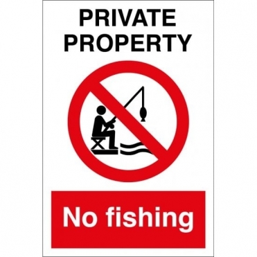 Private Property No Fishing Sign