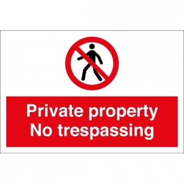 Private Property No Trespassing Signs