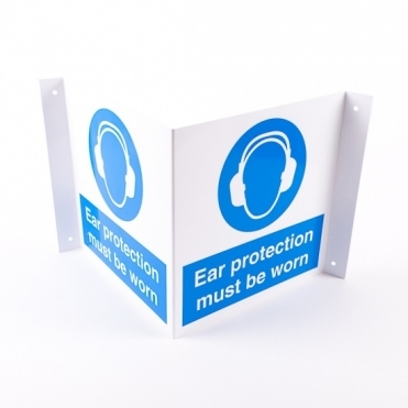 Projecting Ear Protection Signs