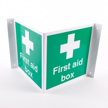 Projecting First Aid Box Signs