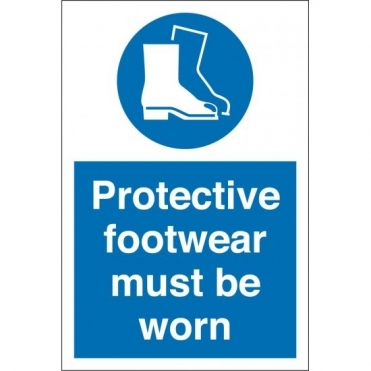 Protective Footwear Must Be Worn Signs