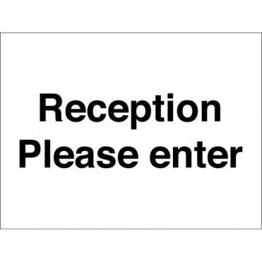 Reception Please Enter Sign