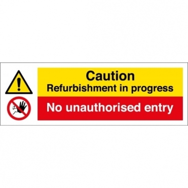Size: 300mm x 100mm Restricted Access Safety Signs