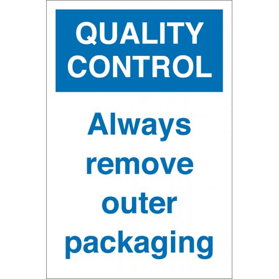 Remove Outer Packaging Signs