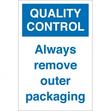Remove Outer Packaging Signs