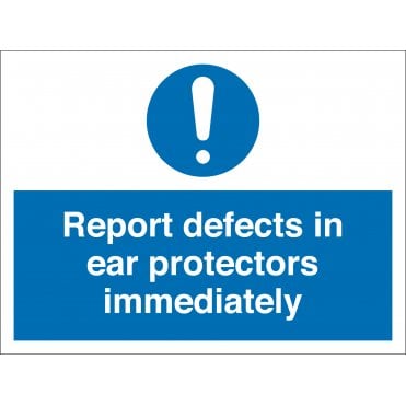 Size: 300mm x 200mm Ear Protection Signs