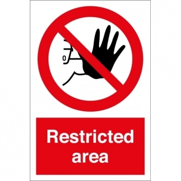 Restricted Area Signs