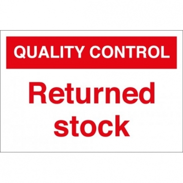 Returned Stock Signs
