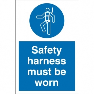 Safety Harness Must Be Worn Signs