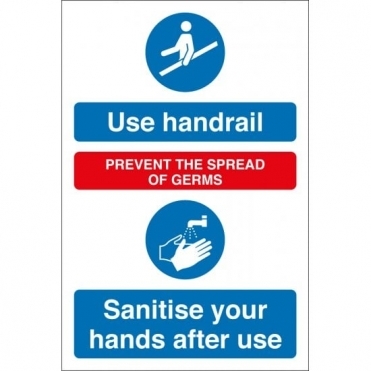 Sanitise Your Hands After Using Handrail Signs