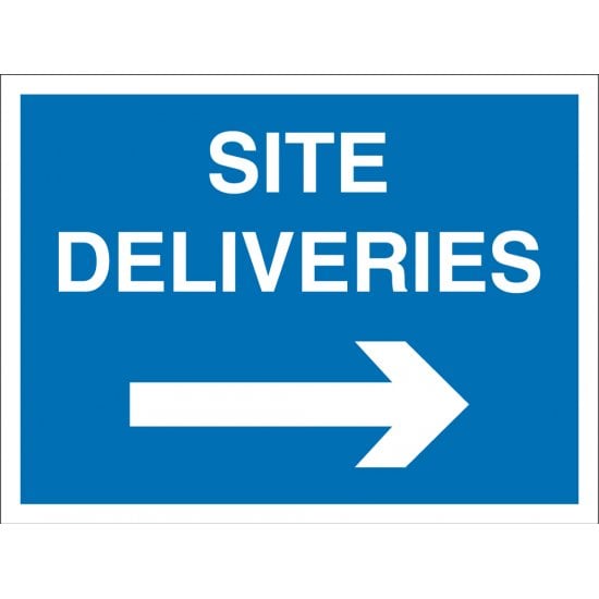 Site Deliveries Arrow Right Signs
