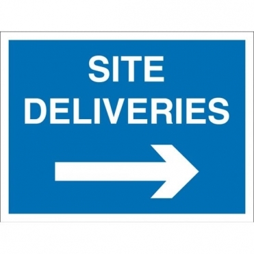 Site Deliveries Arrow Right Signs