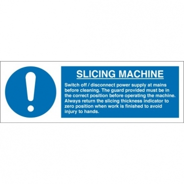 Size: 300mm x 100mm Catering Safety Signs