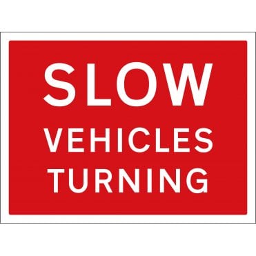 Slow Vehicles Turning Sign