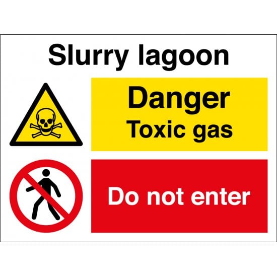 Slurry Lagoon Toxic Gas Do Not Enter Sign